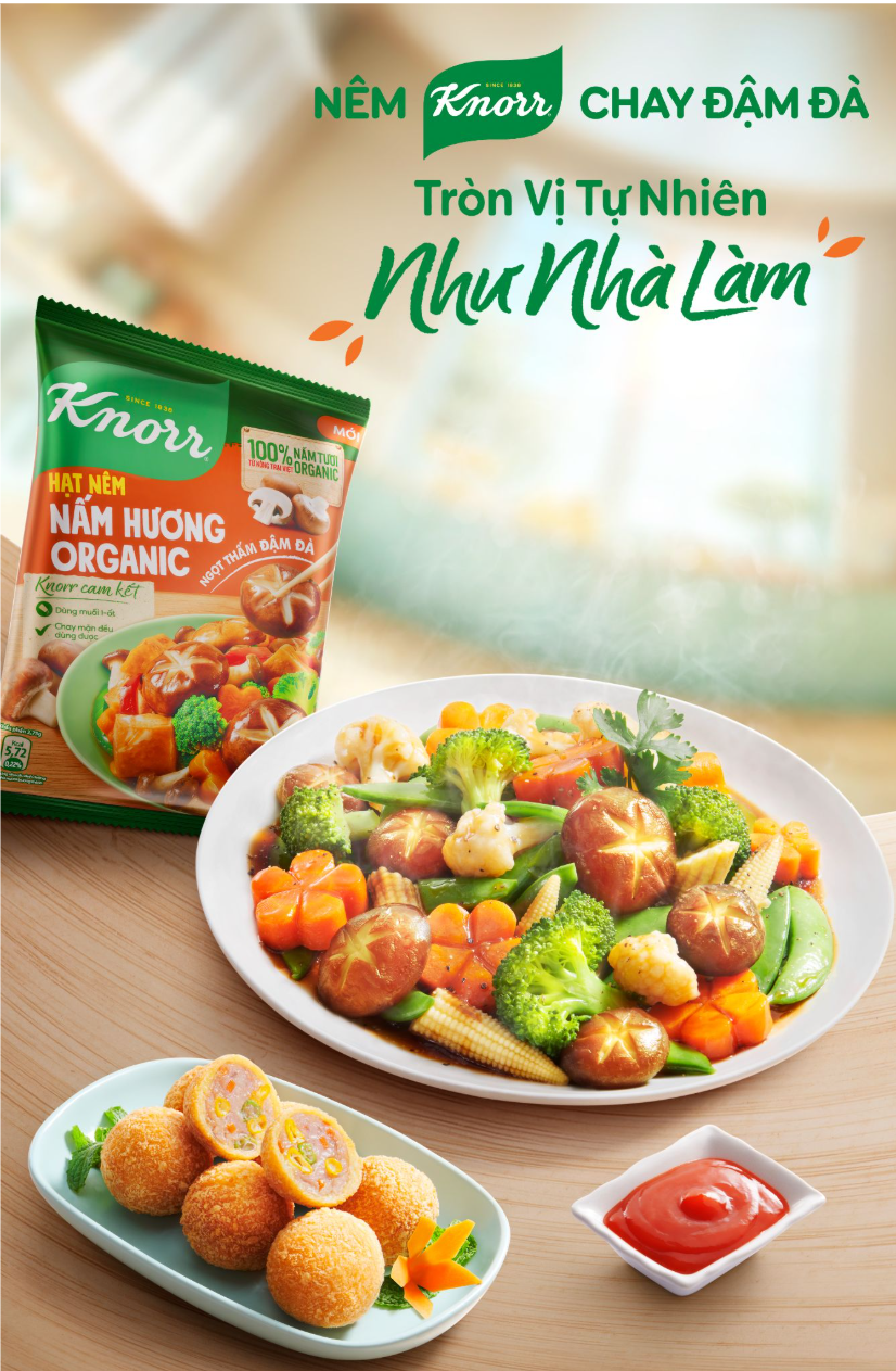 Key Visual Knorr hạt nêm nấm hương organic