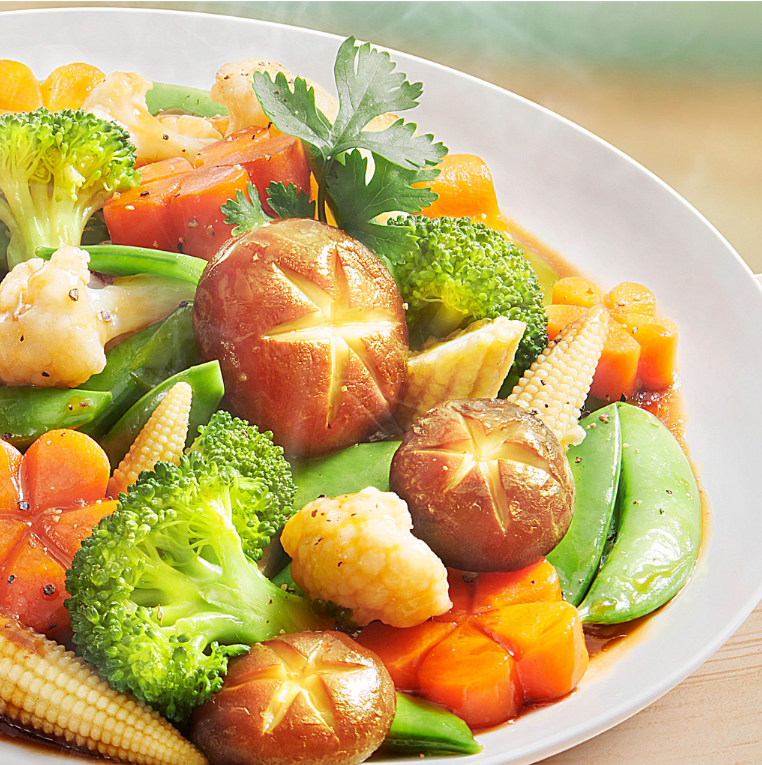 Food visual rau củ và nấm cho Knorr