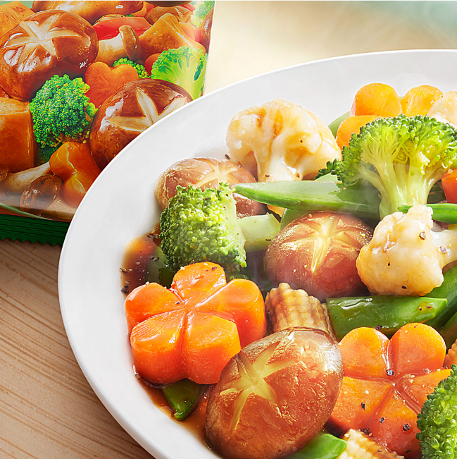 Food visual rau củ và bao bì Knorr