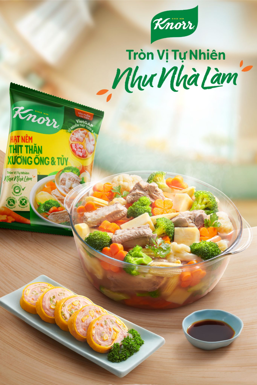 Key Visual Knorr hạt nêm thịt thăn xương ống và tuỷ