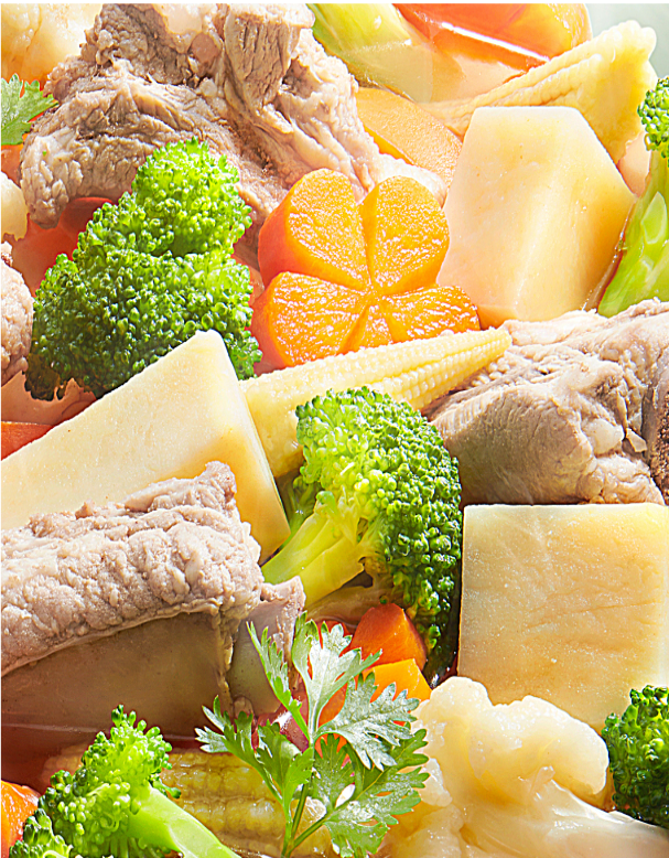 Cận cảnh food visual món hầm Knorr