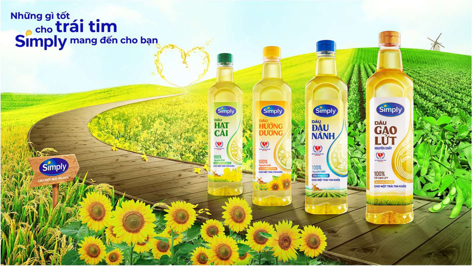 Key Visual dòng dầu ăn Simply